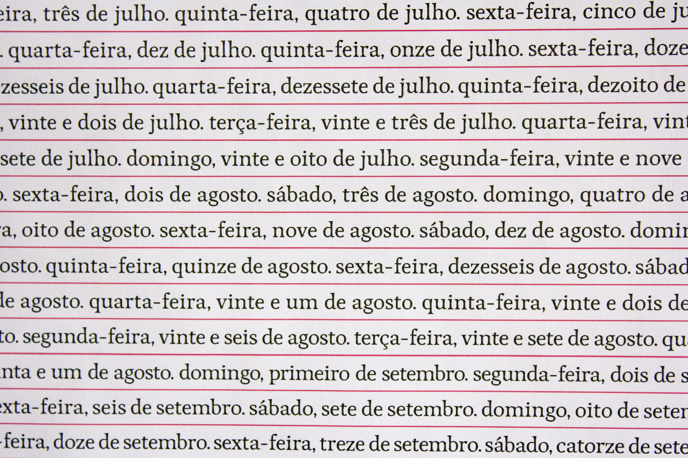 “Calendário de dois mil e vinte e quatro por extenso”, 2023, by Daó ...