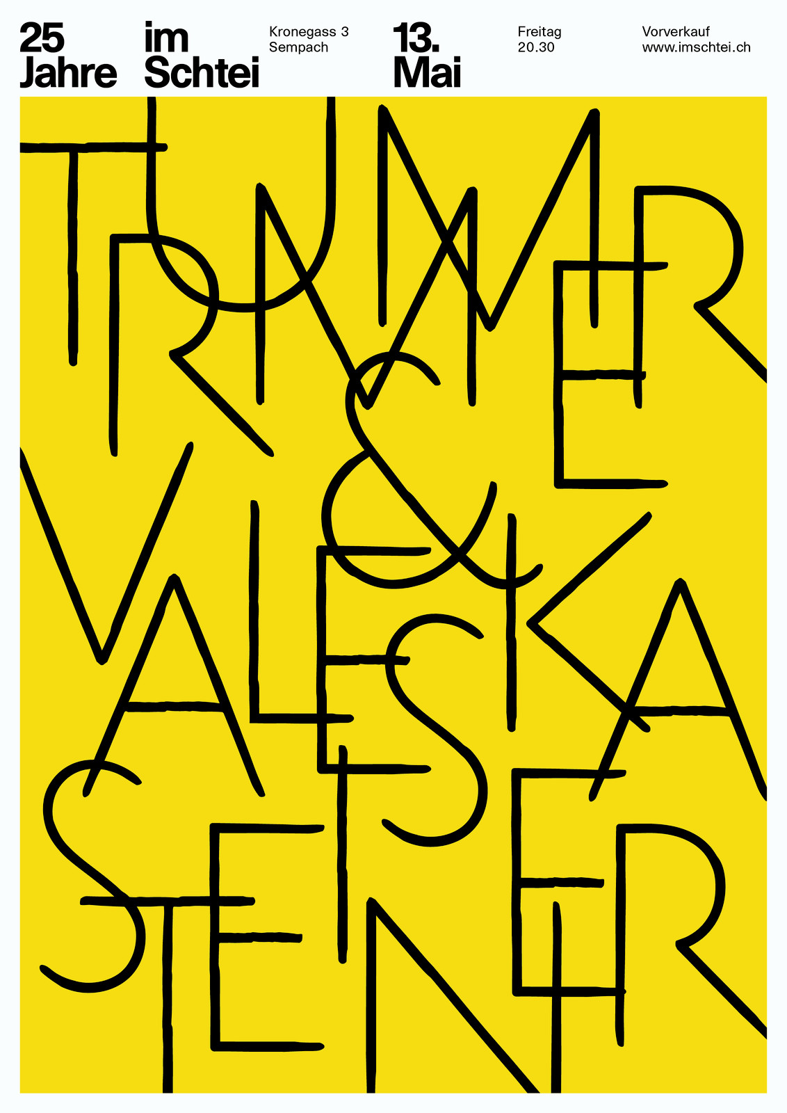 “Trummer & Valeska”, 2022, by Erich Brechbühl for im schtei - typo ...