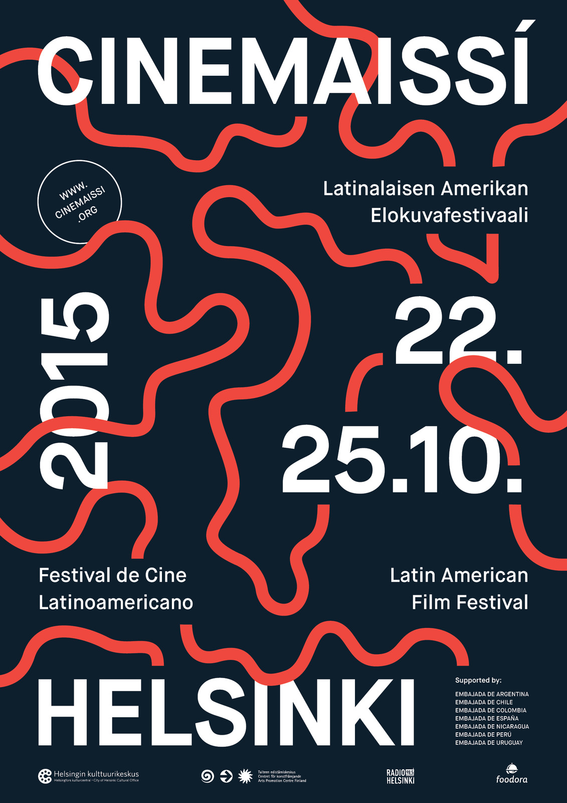 Cinemaissí - Latin American Film Festival”, 2015, by Pol Solsona -  typo/graphic posters