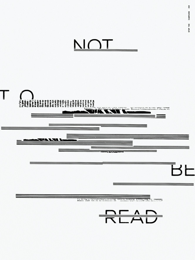 stop the campaign - typo/graphic posters